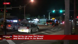 Man hit by car near 3rd Street and Beach Boulevard
