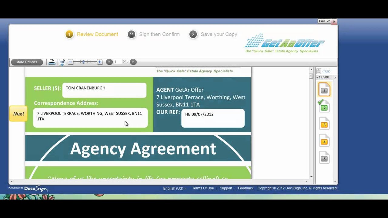 GetAnOffer DocuSign Tutorial Video YouTube Getanoffer docusign tutorial video youtube