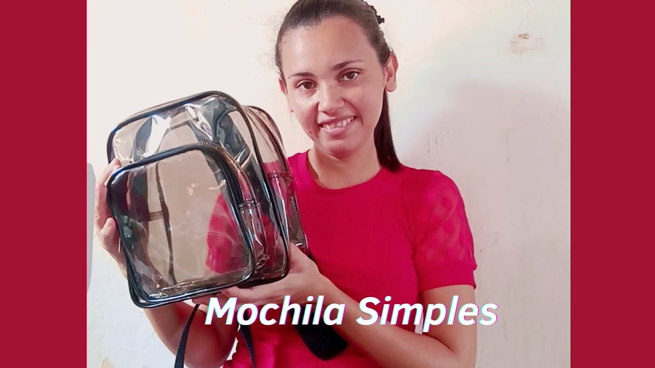 passo a passo de como fazer mochila transparente