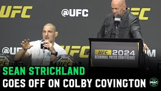 Sean Strickland goes OFF on Colby Covington rant after Leon Edwards comment: He's a b****!