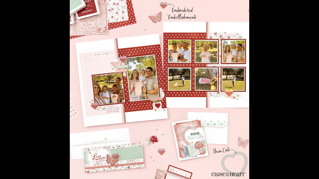 One Page Scrapbook Layout Process Video using CTMH Now & Forever