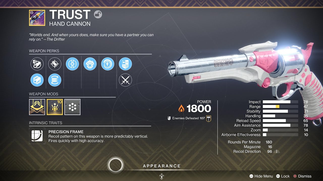 Destiny 2 Why people dont use this? TRUST Hand Cannon - YouTube