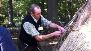 Thatching a Mesolithic House