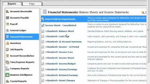 Sage 50 Tutorial Previewing and Printing Preset Reports Sage Training Lesson 14.6