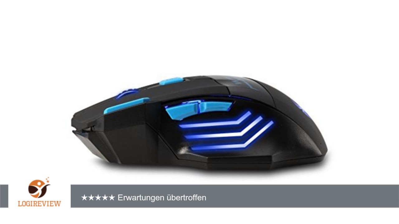 AFUNTA Zelotes Wireless Gaming Mouse-Mäuse, die mit 7 Taste Einstellbare DPI 600/1000/1600/2400 LED