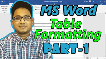 MS Word Table Formatting Part-1 | How to Insert a Table in MS Word ? | MS Word Series | LeonsBD