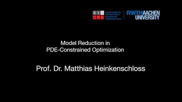 EU Regional School 2016 Part 1 with Prof. Dr. Matthias Heinkenschloss