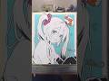 7月21日に開催されるボーマス56で販売する色紙を描いたよ #初音ミク #アナログイラスト #メイキング