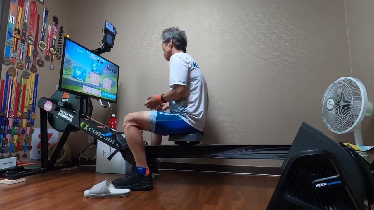 Zwift Rowing 30분 YouTube