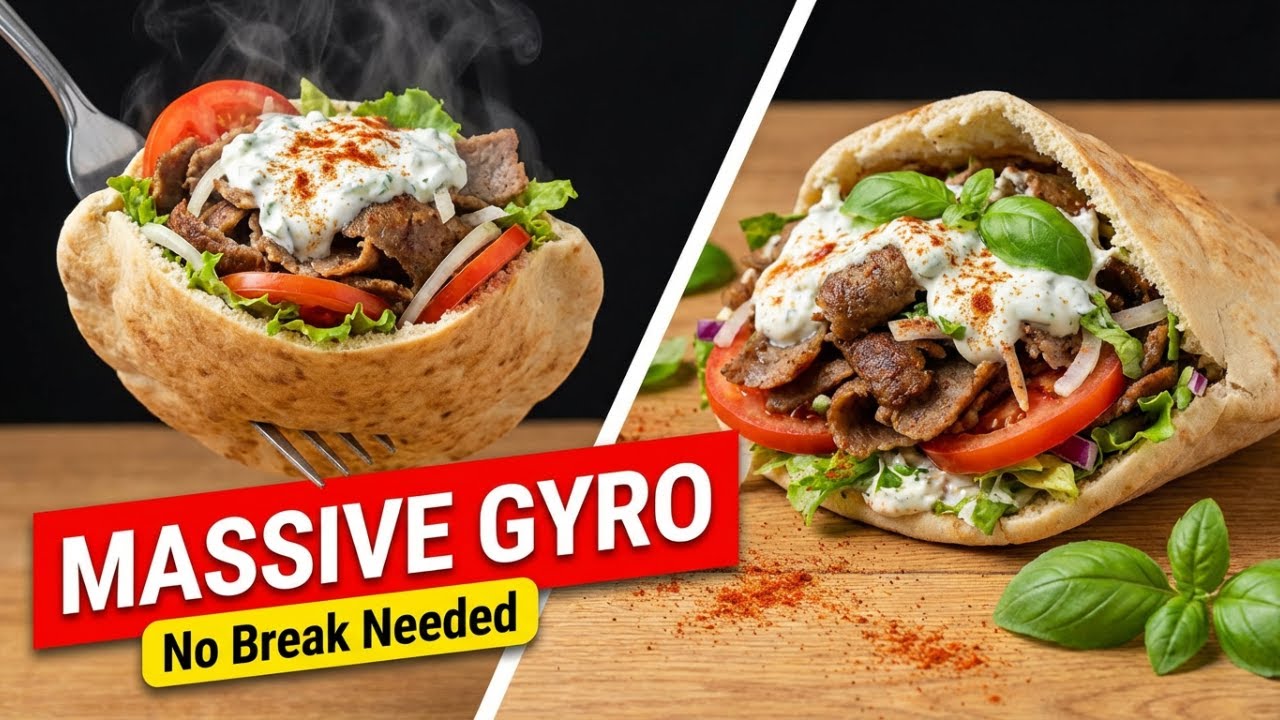 Έφαγα μια DELICIOUS πίτα λαγάνα με γύρο;