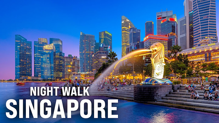 SINGAPORE Evening Walking Tour 4K 🌆 Marina Bay & Gardens by the Bay at Night City Walk with Captions