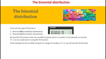 Binomial distribution – how to do the binomial distributions calculations on the calculator