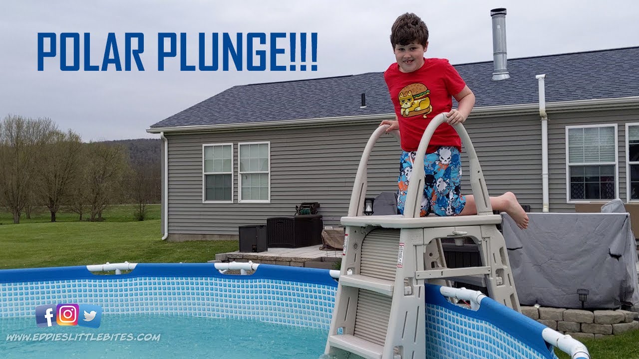 Polar Plunge Eddie Jumps Into Freezing Pool Youtube