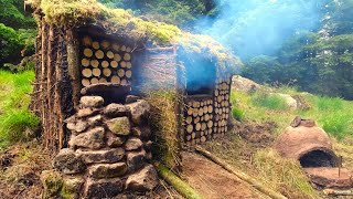 Building a small log shelter in beautiful ireland FULL VIDEO