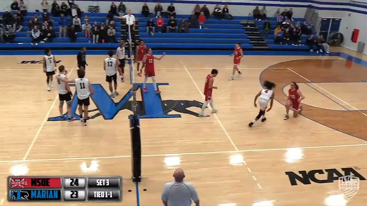 Marian Men's Volleyball Wins Thriller Over MSOE