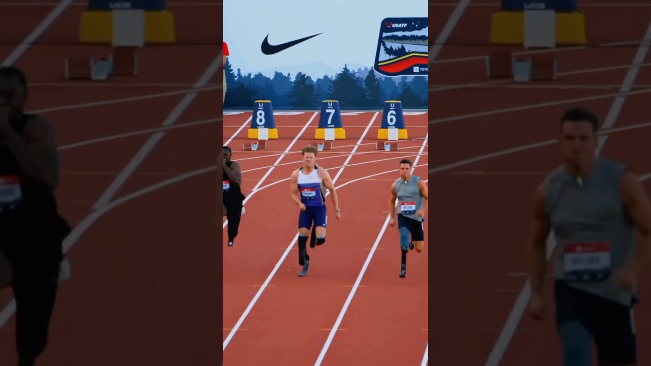 Unstoppable! Amputee Sprinter Hunter Woodhall Takes 100m Victory 🇺🇸🏃‍♂️