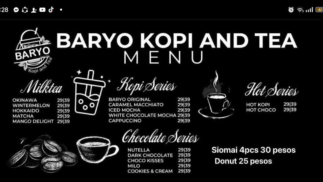 29 39 BARYO KOPI and tea Cainta Rizal near municipal Hall affordable