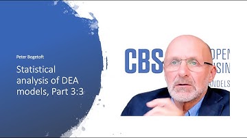 Peter Bogetoft, Statistical analysis of DEA models, Part 3 of 3