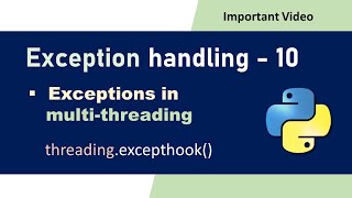 Exception in Multithreading Python | Multithreading in python | Exception Handling in Python