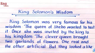 Moral Story King Solomons Wisdom English Story Story Writing English Writing Eng Teach