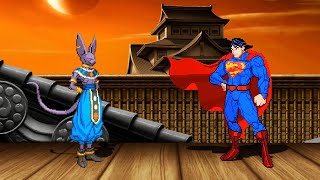BEERUS vs SUPERMAN Highest Level Insane Fight