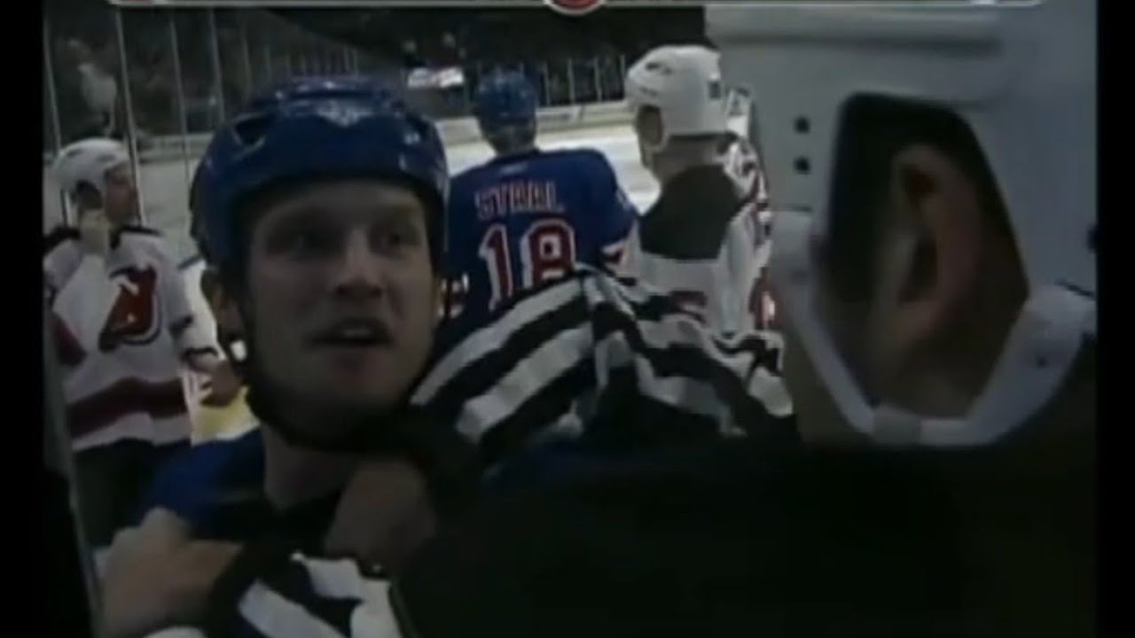 Devils - Rangers hits and roughs 3/30/09 - YouTube
