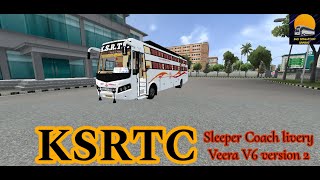 Brand new KSRTC Sleeper bus mod|Veera V6 version 2|KSRTC bus for bussid|KSRTC bus mod for bussid