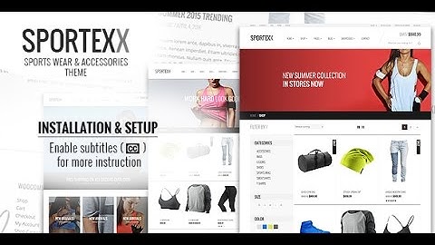 Sportexx WooCommerce Theme - Installation & Setup