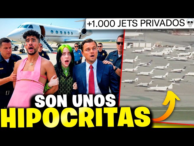 ACTIVISTAS CLIMÁTICOS de HOLLYWOOD fueron al Super Bowl en JET PRIVADO 🤡