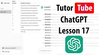 ChatGPT - Lesson 17 - Accessing Chat History