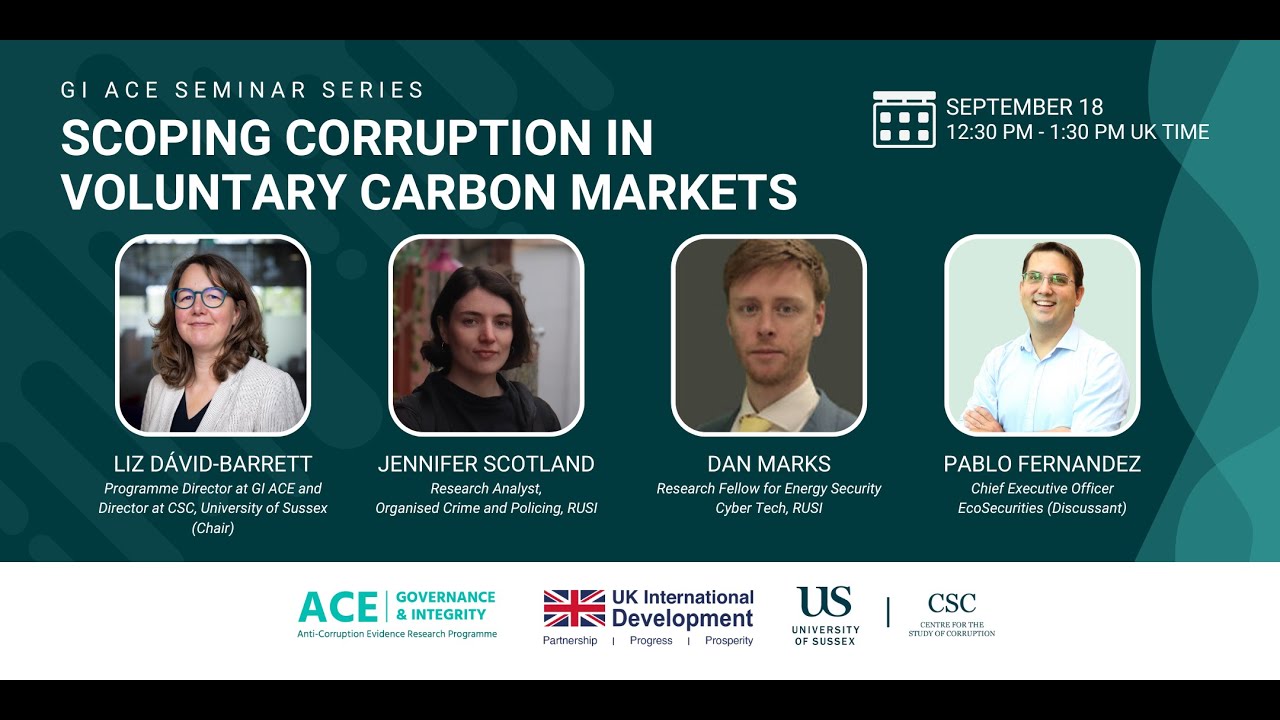 GI ACE Seminar: Scoping Corruption in Voluntary Carbon Markets (RUSI)