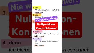 Nie Wieder Fehler Bei Nullposition-Konjunktionen