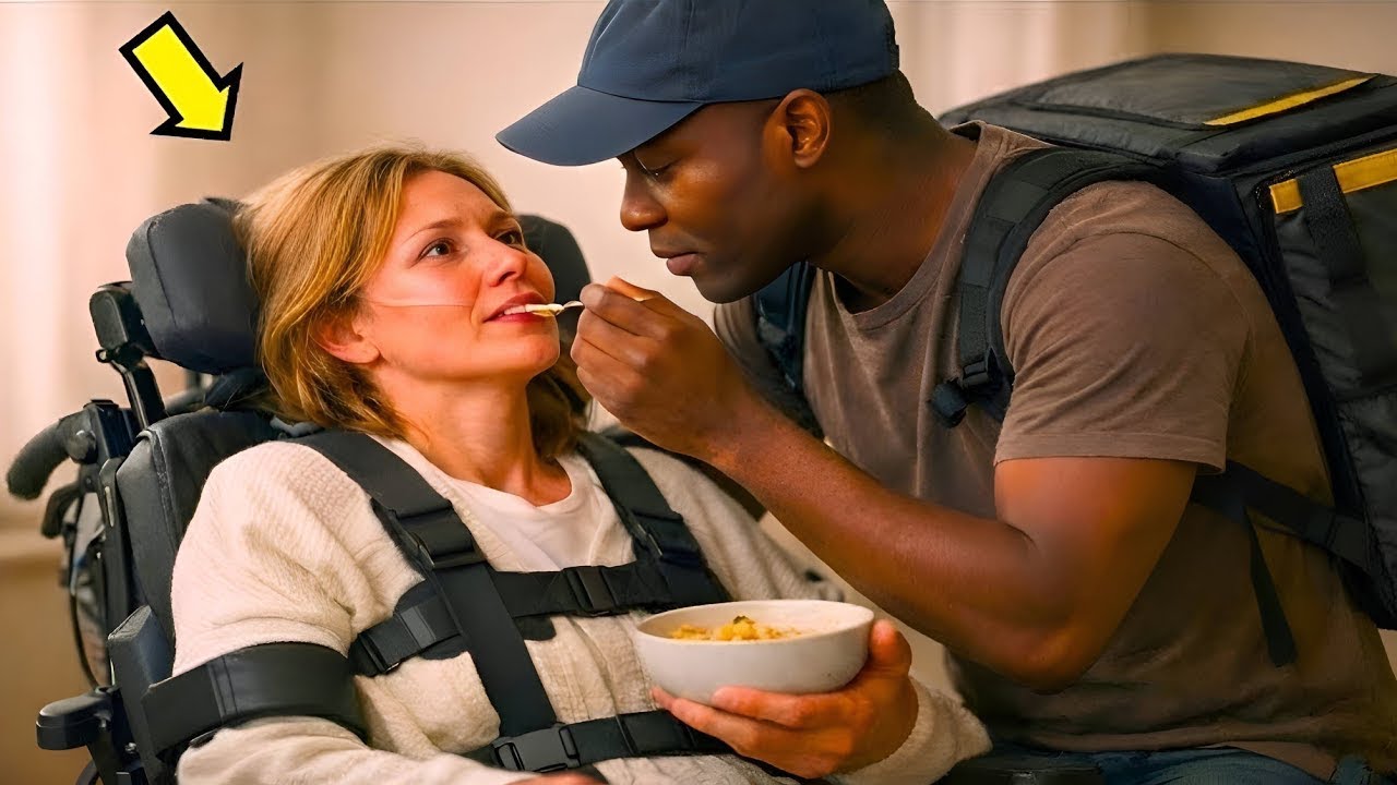 Compassionate black Delivery man feed disabled woman everyday not knowing she's a Millionaire