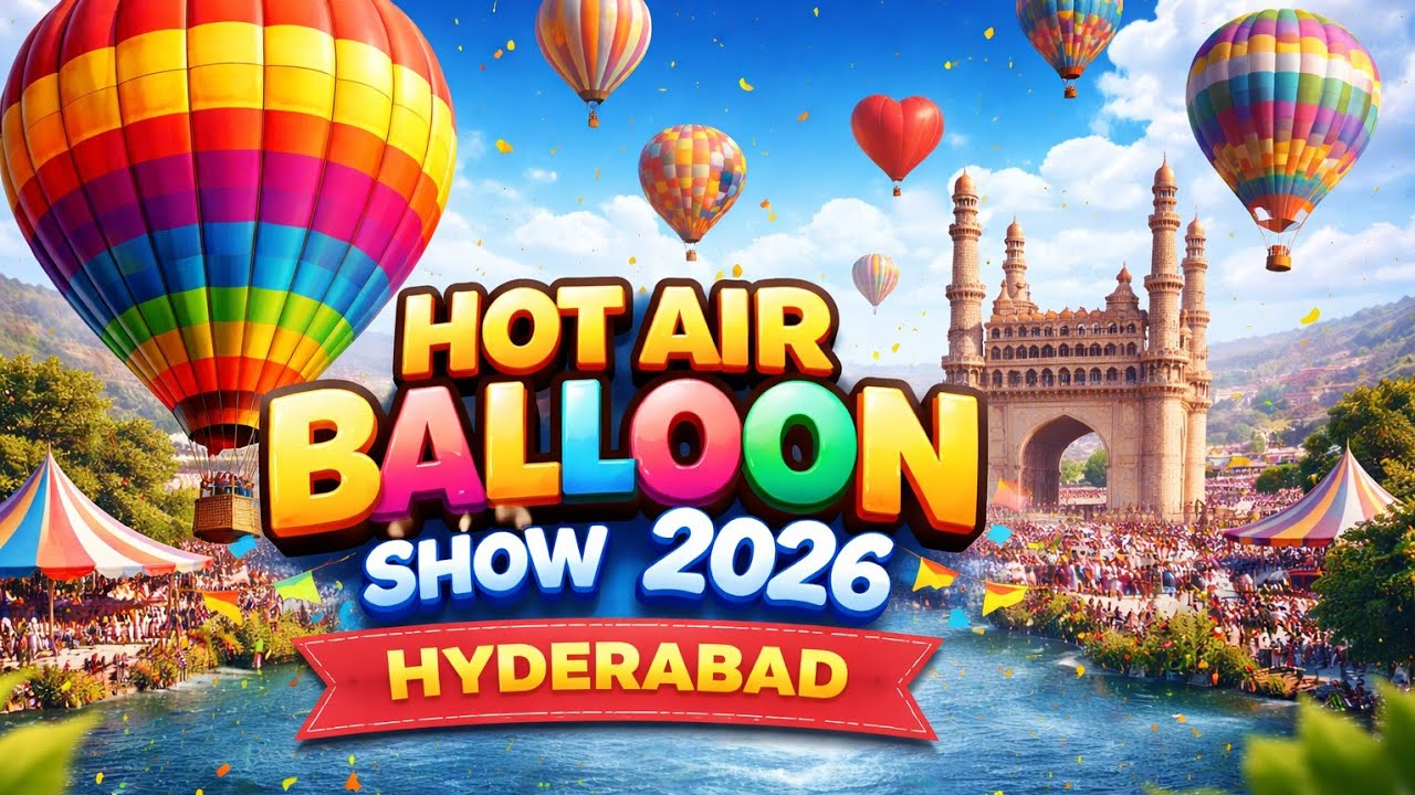 Hyderabad Hot Air Balloon Show 2026: A Sky Full of Magic||హైదరాబాద్ హాట్ ఎయిర్ బెలూన్ షో 2026|