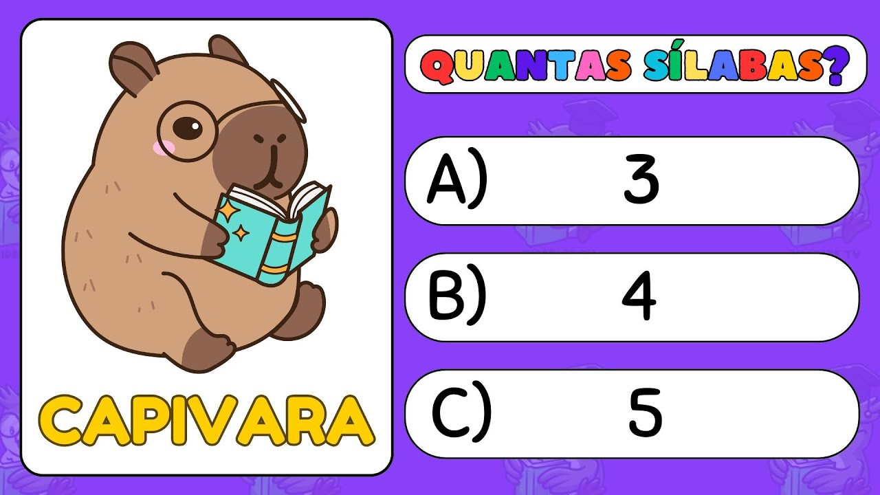 Quiz divertido de português | Português para crianças | Aprender as sílabas em português | Quiz ABC