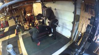 3-5-13 // Cube Method Meet Prep. Week 4 / Day 2 | Max Bench (345#, Post injury and new BW PR)