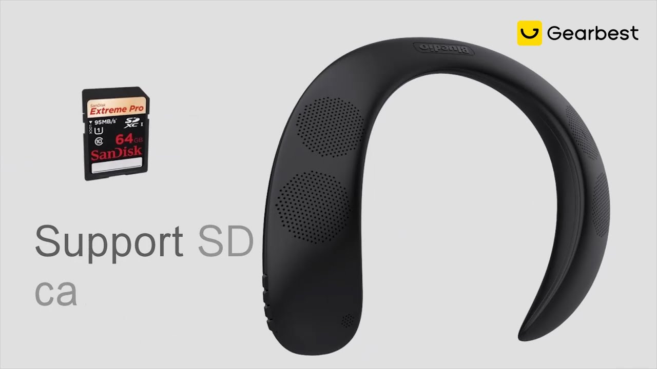 Bluedio HS Neck Wireless Bluetooth Speaker - Gearbest.com