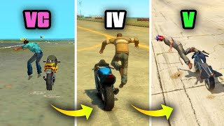JUMPING OFF MOTORCYCLES in GTA Games (Evolution)