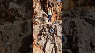 Who needs a playground when you’ve got real rocks to climb? 🪨😎 #MiniExplorer #ClimbLikeAGirl