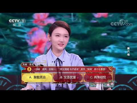 [中国诗词大会]《诗经》中“死生契阔，与子成说”原意竟是这样？| CCTV