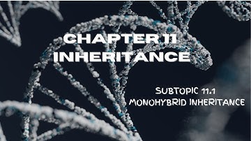 BIOLOGY FORM 5 KSSM : CHAPTER 11 INHERITANCE (SUBTOPIC 11.1)