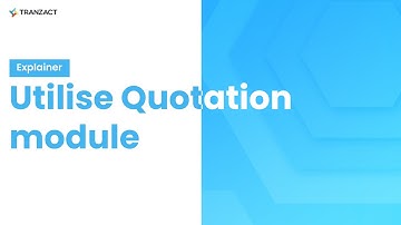 How to utilise the Quotation module on TranZact?