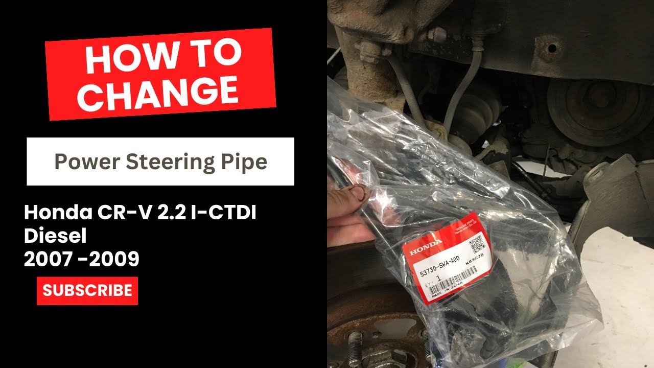 How to change power steering pipe honda cr v 2 2 i ctdi diesel 2007