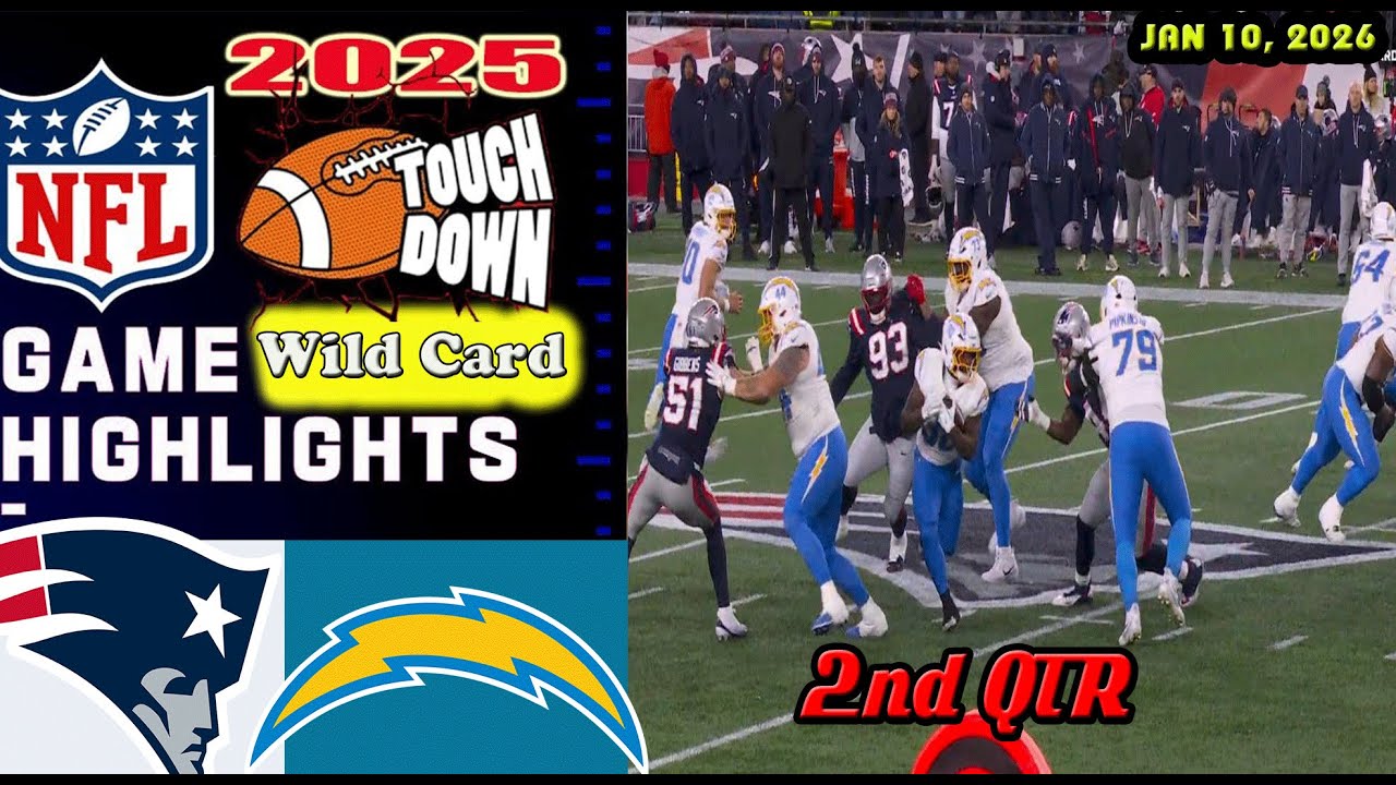 New England Patriots vs Los Angeles Chargers Wild Card Game 2nd QTR  Highlights NFL Jan 11, 2025