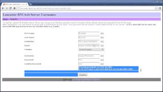 Walkthrough: creating an account for BNCweb @ Lancaster University