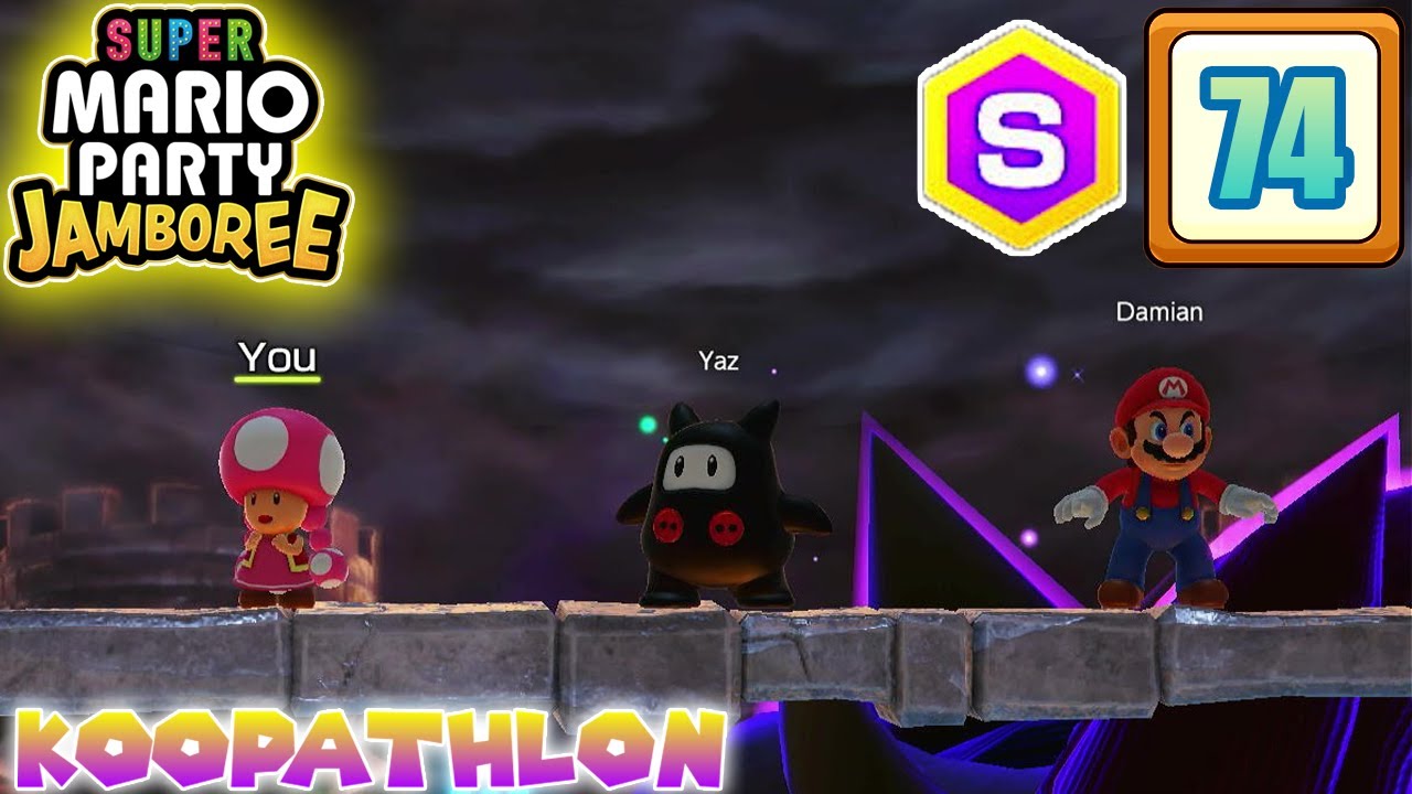 Super Mario Party Jamboree - Game 74: Koopathlon (Worldwide Gameplay)