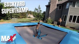 INSANE QUAD FLIPS ON A BACKYARD SUPERTRAMPOLINE