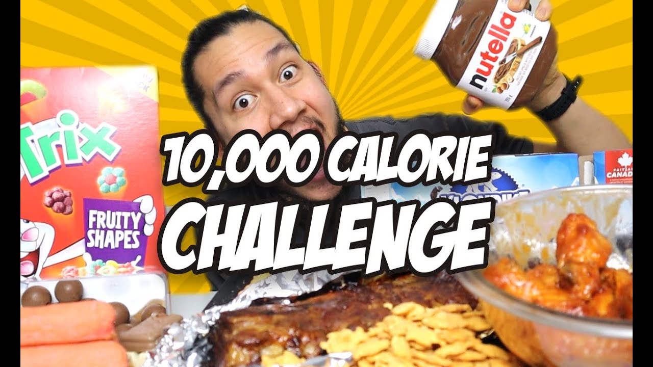 10000 CALORIE CHALLENGE in ONE HOUR | EPIC CHEAT DAY | MAN VS FOOD ...