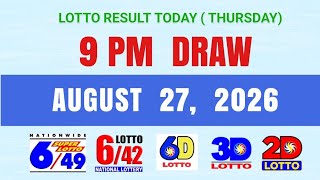 Details Lotto Results Today 9pm Draw August 27, 2026 PCSO 6/49, 6/42 Guide