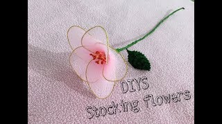 How to make easy n simple Stocking flowers-beginners tutorial screenshot 2